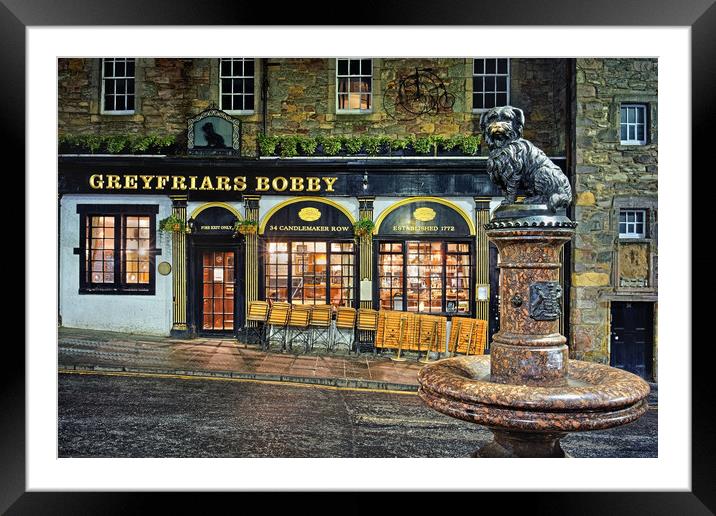 Greyfriars Bobby Edinburgh  Framed Mounted Print by Darren Galpin