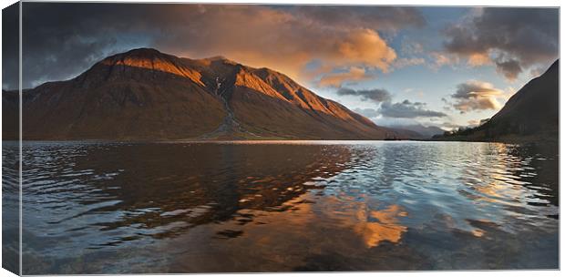 Loch Etive reflection Canvas Print by Creative Photography Wales
