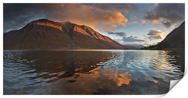 Loch Etive reflection Print by Creative Photography Wales