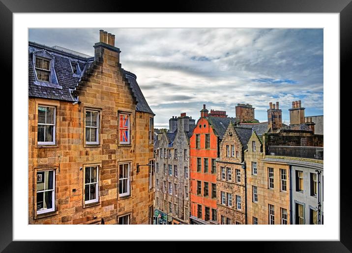 Victoria Street Buildings Edinburgh Framed Mounted Print by Darren Galpin