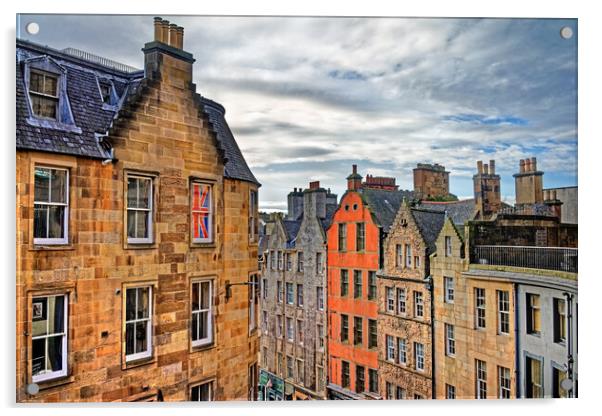 Victoria Street Buildings Edinburgh Acrylic by Darren Galpin