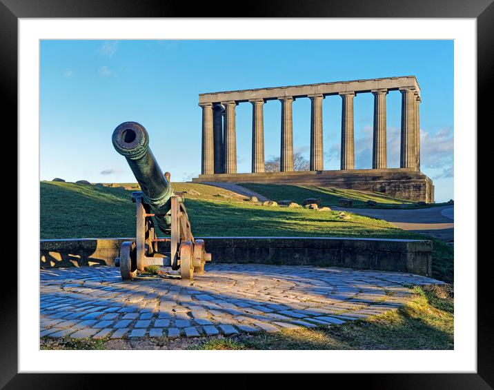 National Monument of Scotland Edinburgh Framed Mounted Print by Darren Galpin