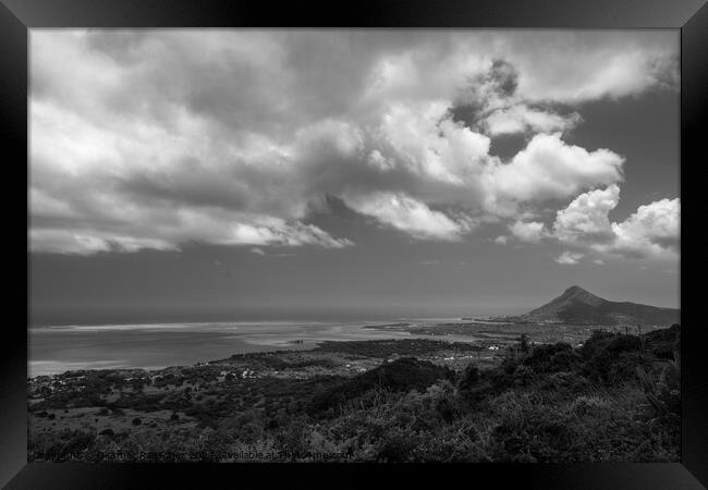 La Tourelle du Tamarin Mountain in Mauritius Framed Print by Dietmar Rauscher