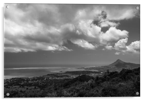 La Tourelle du Tamarin Mountain in Mauritius Acrylic by Dietmar Rauscher