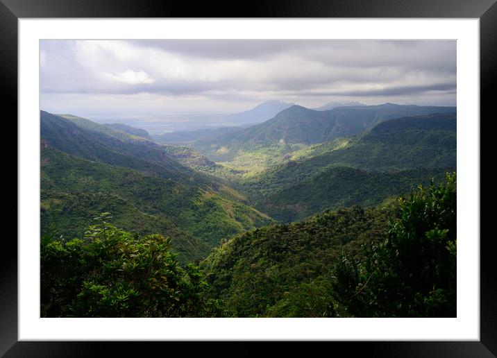 Black River Gorge Viewpoint in Mauritius Framed Mounted Print by Dietmar Rauscher