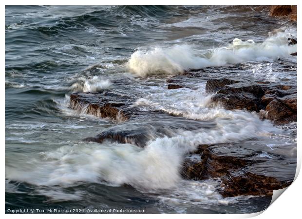 sea over rocks Print by Tom McPherson