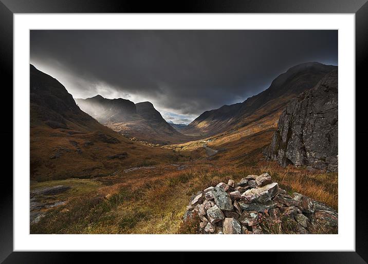 Three Sisters Glencoe Framed Mounted Print by Creative Photography Wales