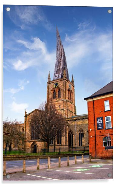 The Crooked Spire Chesterfield Acrylic by Steve Smith