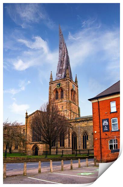 The Crooked Spire Chesterfield Print by Steve Smith