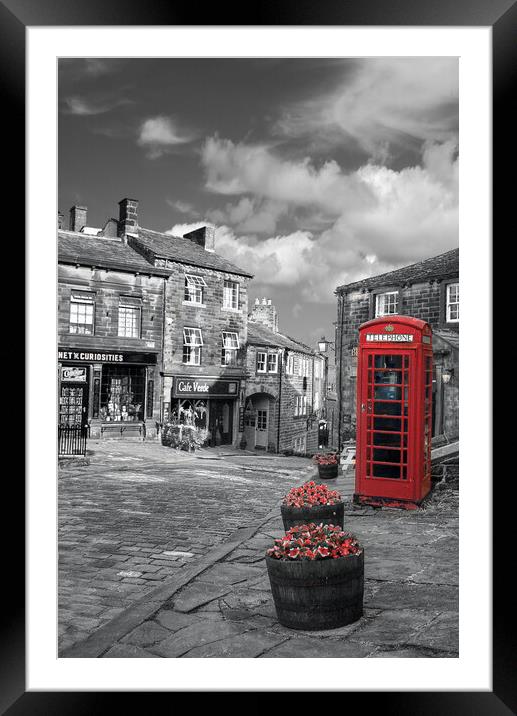 Haworth Village Framed Mounted Print by Alison Chambers