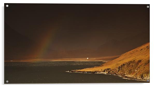 Cuillins Rainbow Acrylic by Creative Photography Wales