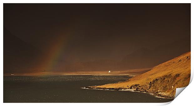 Cuillins Rainbow Print by Creative Photography Wales