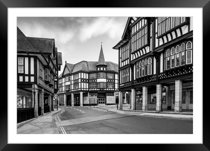 Knifesmithgate Black and White: Chesterfield Framed Mounted Print by Tim Hill