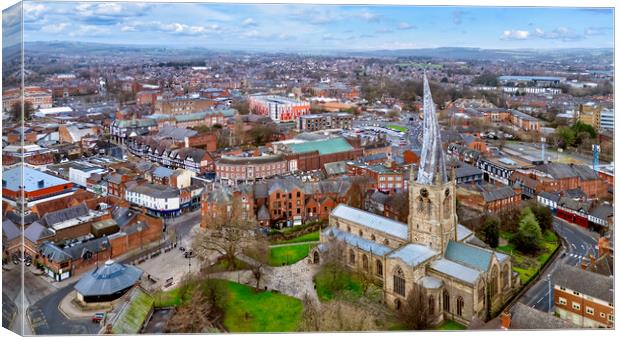 Chesterfield's Crooked Spire Canvas Print by Tim Hill