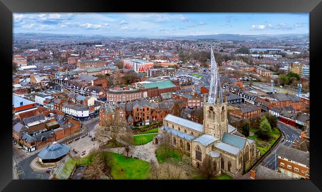 Chesterfield's Crooked Spire Framed Print by Tim Hill