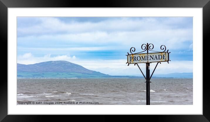 Sign to the Promenade Framed Mounted Print by Keith Douglas