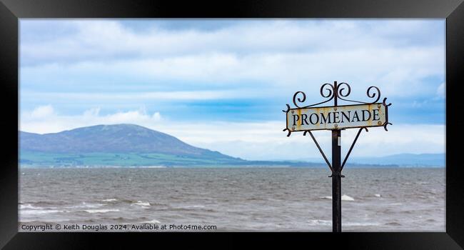 Sign to the Promenade Framed Print by Keith Douglas