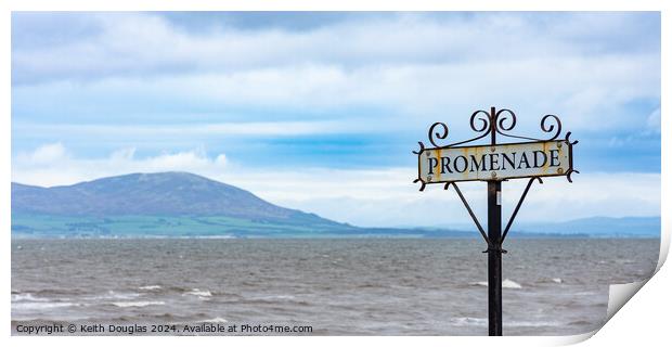 Sign to the Promenade Print by Keith Douglas
