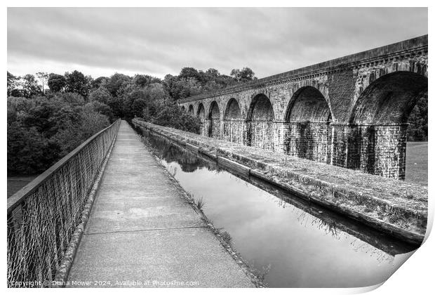 Chirk Aqueduct and Viaduct  Print by Diana Mower