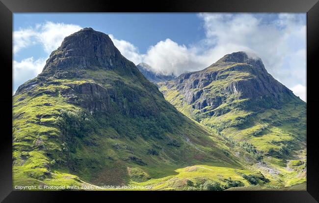 Glen Coe in the Highlands of Scotland Framed Print by Photogold Prints