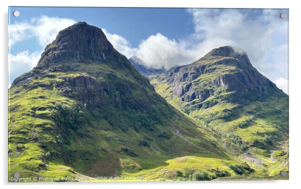 Glen Coe in the Highlands of Scotland Acrylic by Photogold Prints