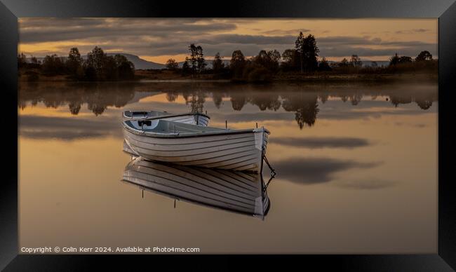 Loch Ruskie Boats at Dawn Framed Print by Colin Kerr