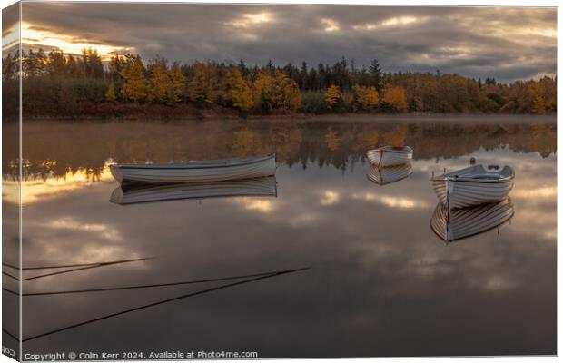 Loch Ruskie Boats at Dawn Canvas Print by Colin Kerr