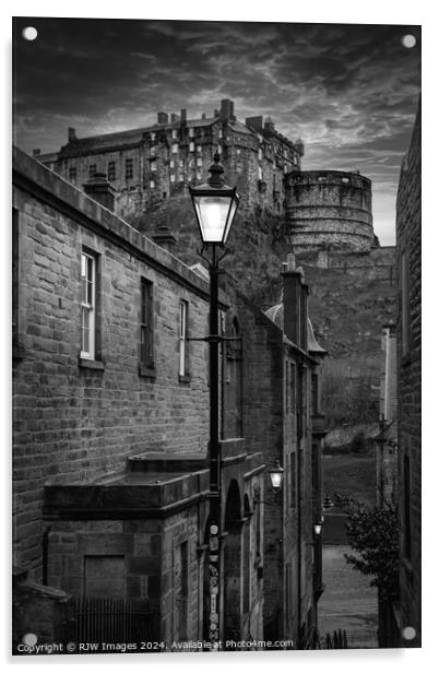 Edinburgh Vennel view of the castle Acrylic by RJW Images