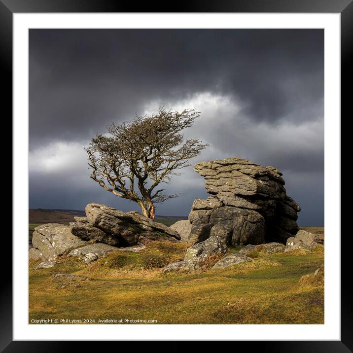 Moody Moorland Framed Mounted Print by Phil Lyons