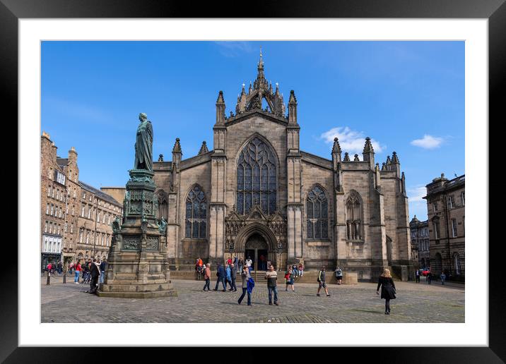 St Giles Cathedral in Edinburgh Framed Mounted Print by Artur Bogacki