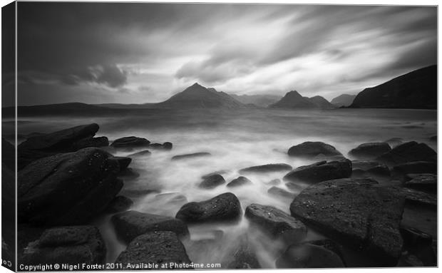 The Cuillins at Elgol Canvas Print by Creative Photography Wales