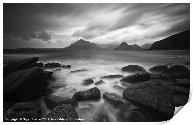 The Cuillins at Elgol Print by Creative Photography Wales