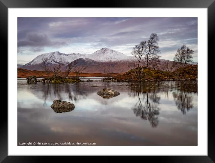 Lochan na h-Achlaise Framed Mounted Print by Phil Lyons