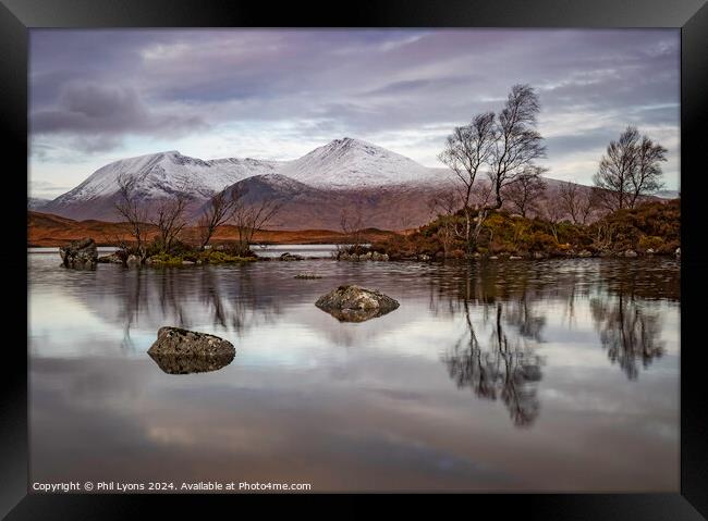 Lochan na h-Achlaise Framed Print by Phil Lyons