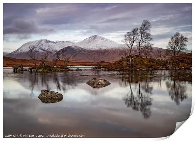 Lochan na h-Achlaise Print by Phil Lyons