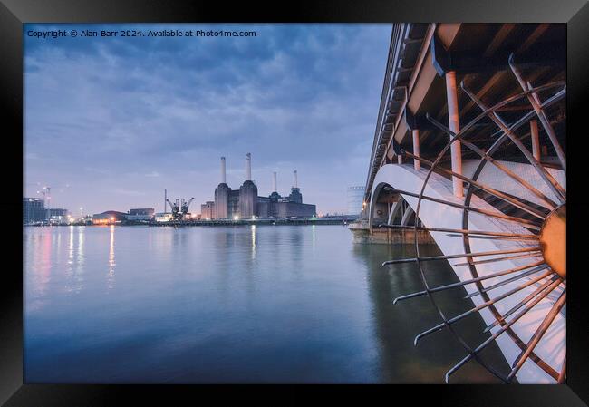Early morning at Battersea Power Station in London Framed Print by Alan Barr