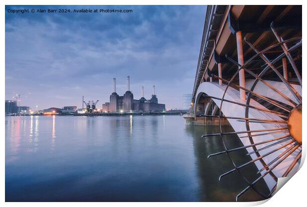 Early morning at Battersea Power Station in London Print by Alan Barr