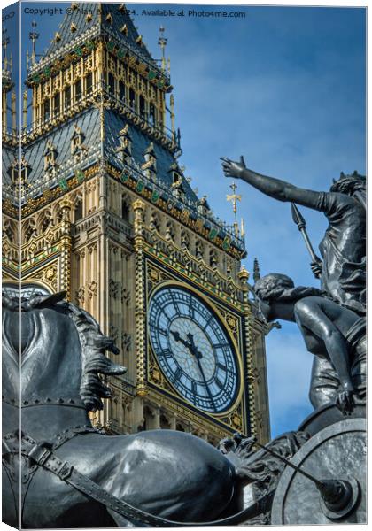 Big Ben and Queen Boudica Canvas Print by Alan Barr