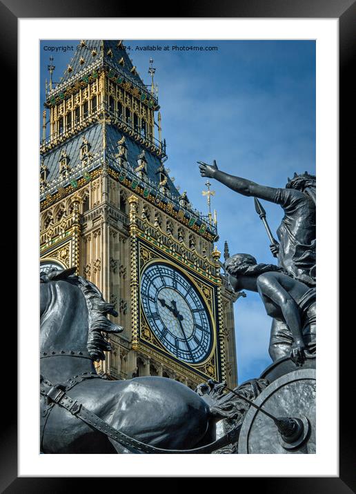 Big Ben and Queen Boudica Framed Mounted Print by Alan Barr