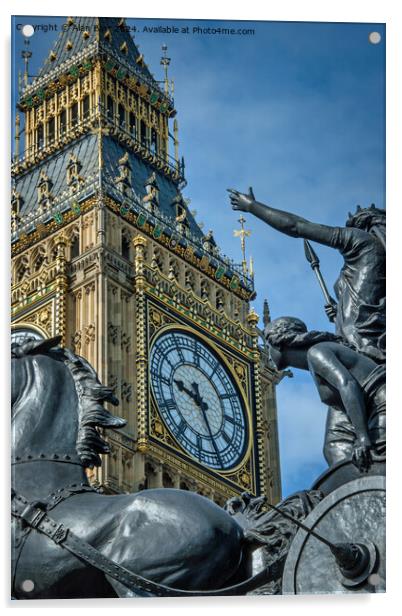 Big Ben and Queen Boudica Acrylic by Alan Barr