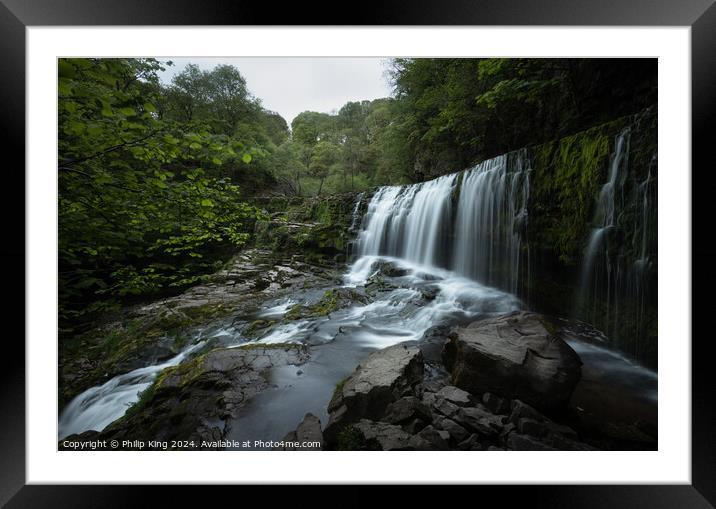 Brecon Beacons Waterfall, South Wales Framed Mounted Print by Philip King