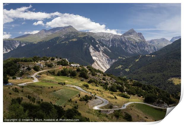 Mountain View Aussois, Savoie, France Print by Imladris 