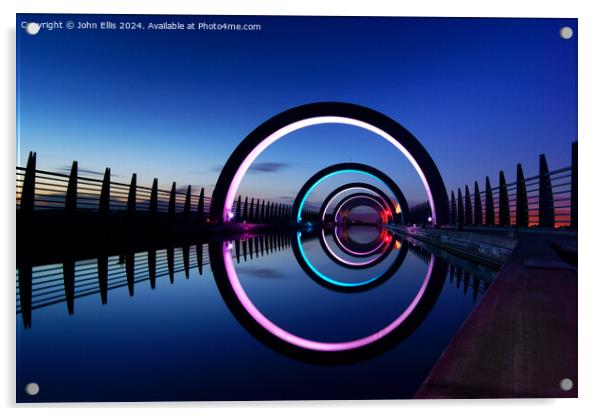 Falkirk wheel Aqueduct Acrylic by John Ellis