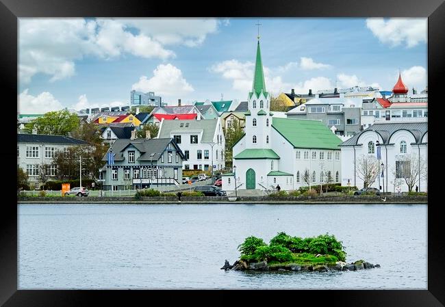 Reykjavik Cityscape Iceland Framed Print by Martyn Arnold