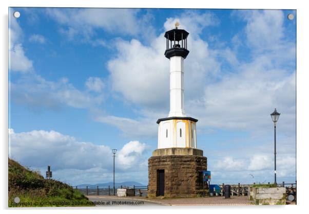 Maryport Lighthouse Acrylic by Keith Douglas