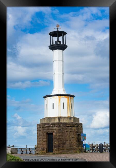 Maryport Lighthouse (portrait) Framed Print by Keith Douglas