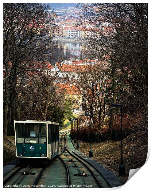 Funicular Railway Prague Print by David Mccandlish