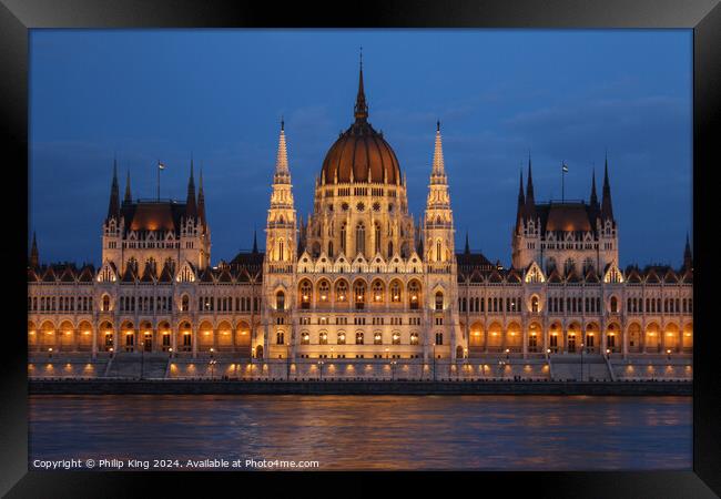 Hungarian Parliament Building, Budapest Framed Print by Philip King