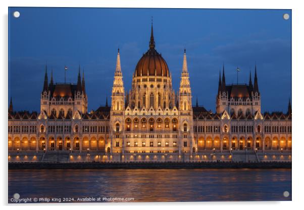 Hungarian Parliament Building, Budapest Acrylic by Philip King