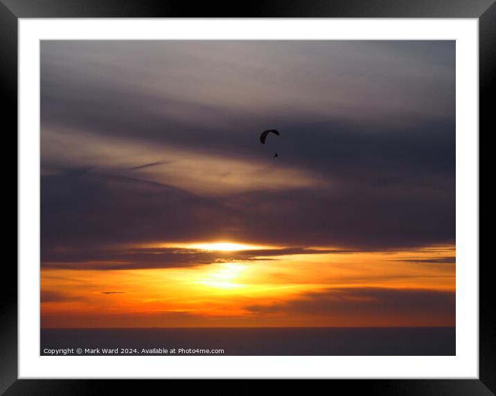 Sunset Flight Framed Mounted Print by Mark Ward